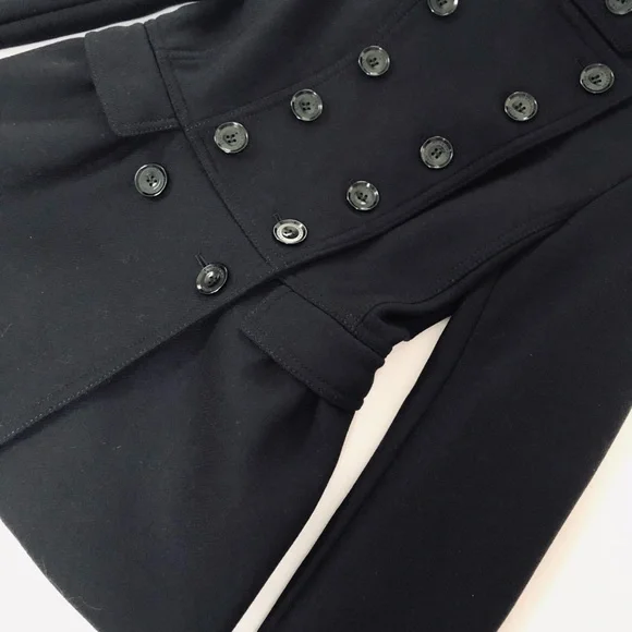 Burberry Black Double-Breasted Military Peacoat - Picture 7 of 11